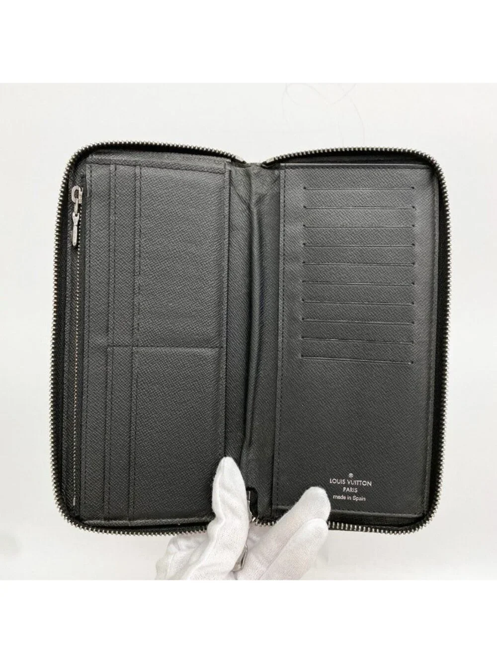 Louis Vuitton Wallet Monogram Eclipse Zippy Vertical Black